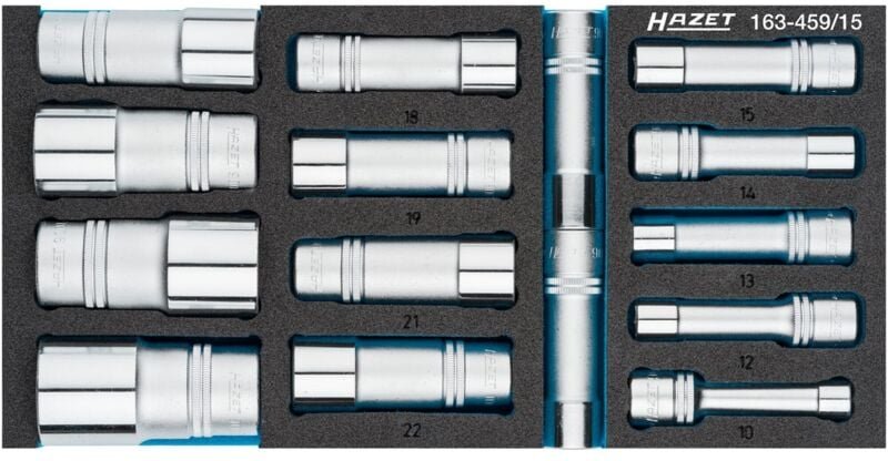 Steckschlüssel-Satz 163-459/15 Vierkant hohl 12,5 mm (1/2 Zoll) Außen- - Hazet