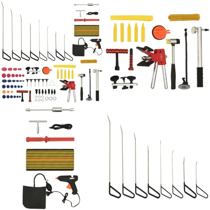 75-tlg. Ausbeulwerkzeug-Set - Autolack Reparieren - Delle Entfernen - Autoaufbereitung - Lackschutz - Fahrzeugpflege - H...
