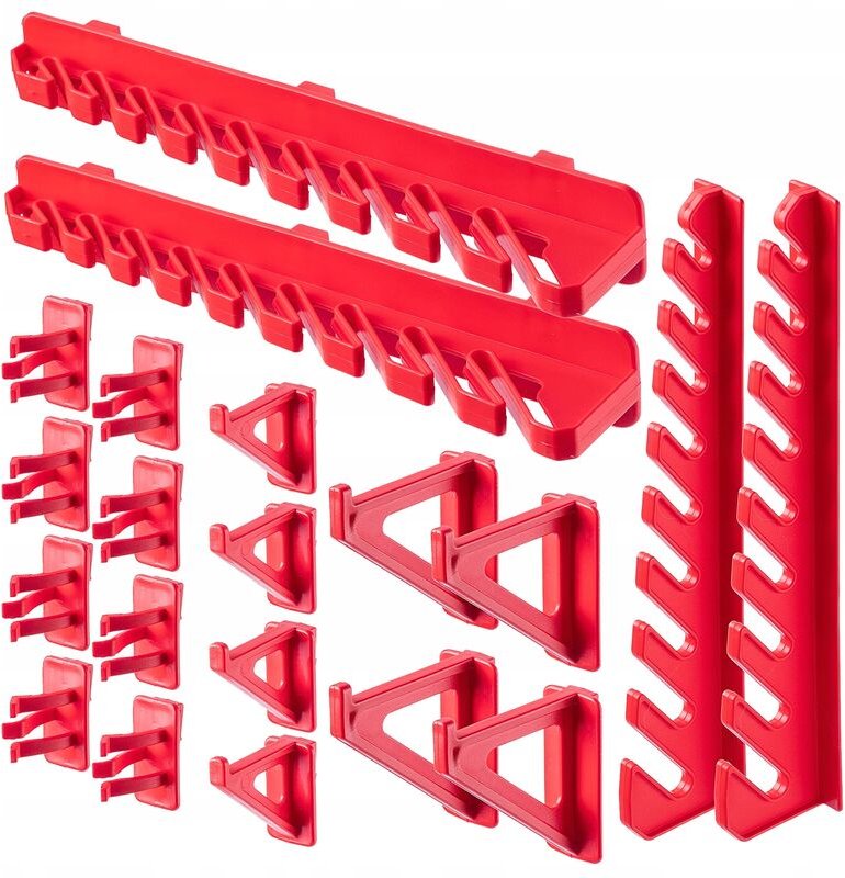 Kadax - Haken für Werkzeugwand, Lochwandhaken aus pp Kunststoff, 20-teiliges Set