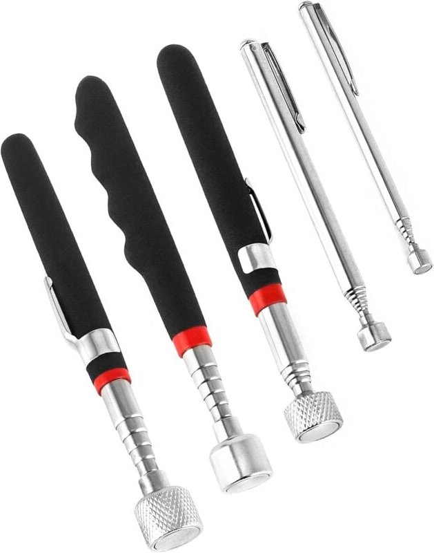5er-Pack magnetische Teleskopstangen, ausziehbares magnetisches Hebewerkzeug, Edelstahl, 1,5 LB, 3 LB, 10 LB, 15 LB, 20 ...