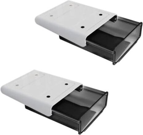 Csparkv - 20 x 17 x 7,2 cm, 2 Stück, versteckt unter dem Schreibtisch, Aufbewahrungsbox mit Schreibtischschublade – groß...