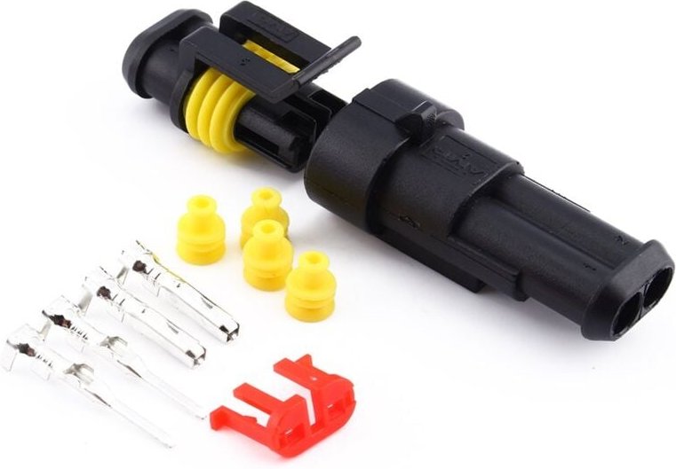 Ej.life - Keenso Auto Elektrischen Kabelbaum Steckverbinder, 2 Polig Wasserdichter Elektrischer Kabelbaum Stecker für Mo...