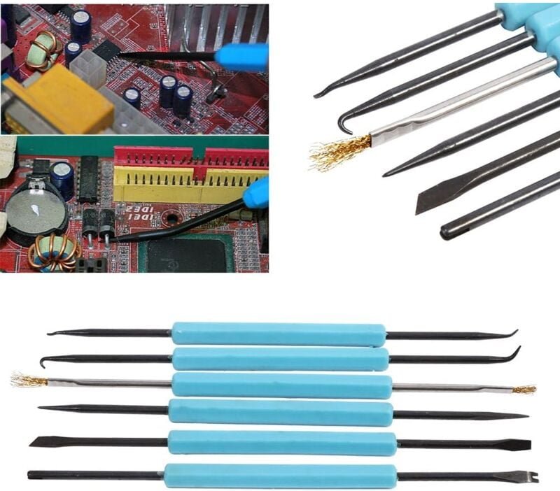 Ej.life - 6-teiliges Löthilfswerkzeug-Set, Schweißhilfswerkzeug, Löthilfswerkzeug, Doppelseitiges Löthilfshilfe-Reparatu...