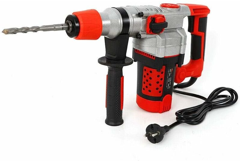 930RPM Elektrisch Bohrhammer Schlaghammer Multifunktional & Bohrer Zubehör 2200W