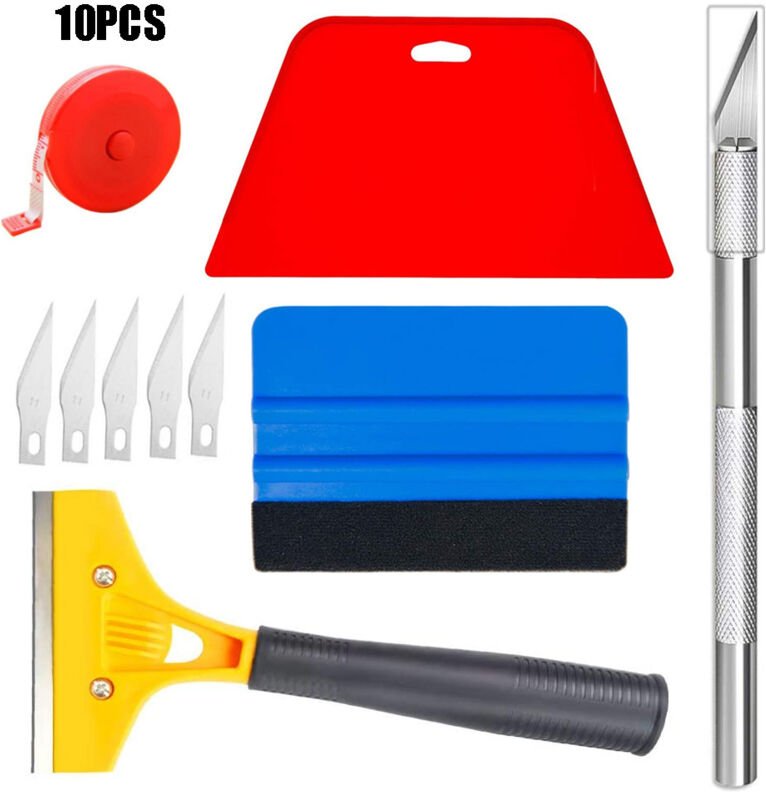 10-teiliges Autofenster-Tönungsset, Tapezierset, Rakel, Auto-Vinyl-Wrapping-Set, Rakel zum Abdecken von Tapeten, geeigne...