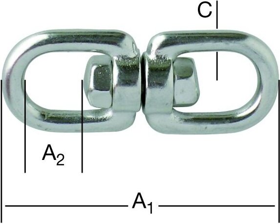 Wirbel Auge/Auge 60X13X5 rf (V2A) 2 - Vormann