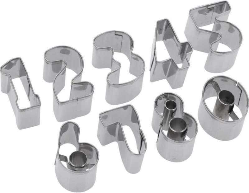 Thumbnail - Zahlen-Ausstechformen 0-9, 2,5 cm aus Edelstahl