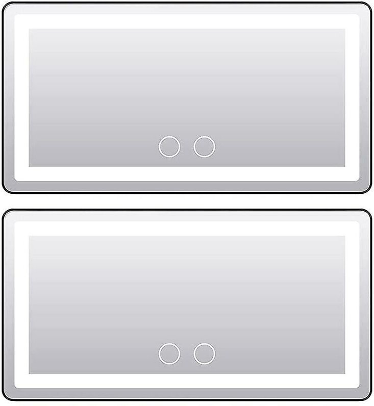 Woosien - Stück Auto-Visier-Kosmetikspiegel, wiederaufladbarer Kosmetikspiegel, 60 LEDs, dimmbar, zum Aufstecken, Rücksp...