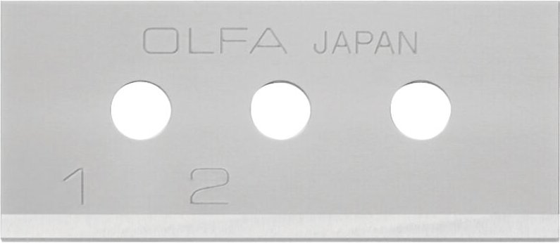 Set mit 10 rechteckigen Klingen 'SKB-10/10B' für Standardarbeiten, 17,8 mm breit, silberfarben