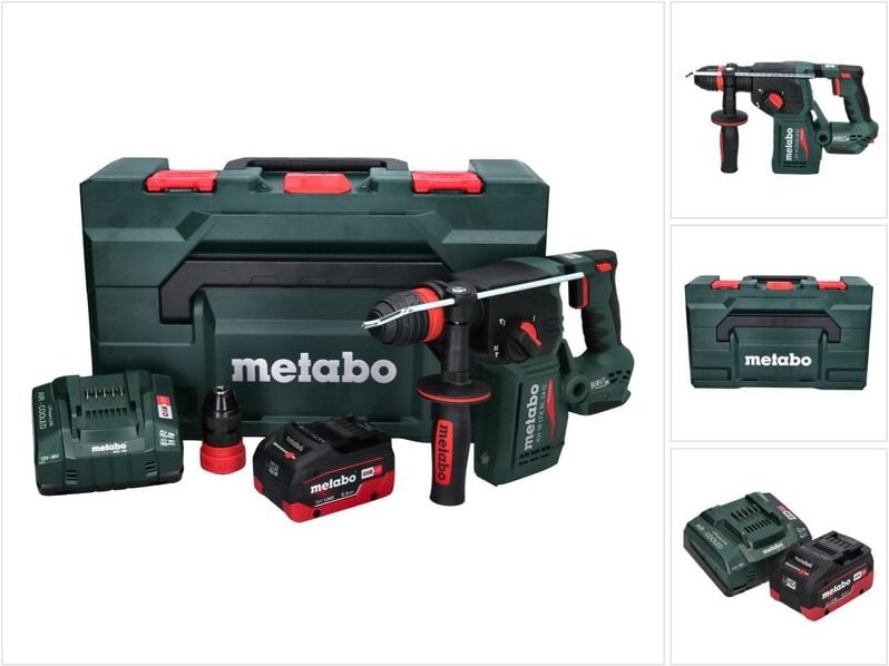 Metabo KH 18 LTX BL 24 Q Akku Kombihammer 18 V 2,2 J + 1x Akku 5,5 Ah + Ladegerät + metaBOX