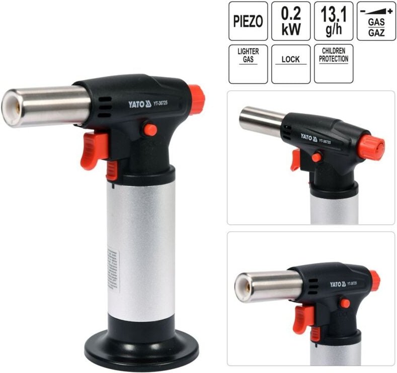 Mini Gasbrenner Lötbrenner Bunsenbrenner Lötlampe Piezozündung 1300°C Butan Gas