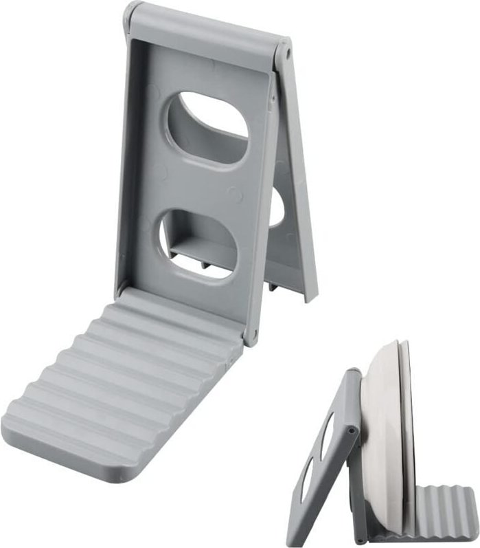 Utensilienablage, faltbare Küchenlöffelablage aus hellem Holz, klein und leicht, grau - KZQ