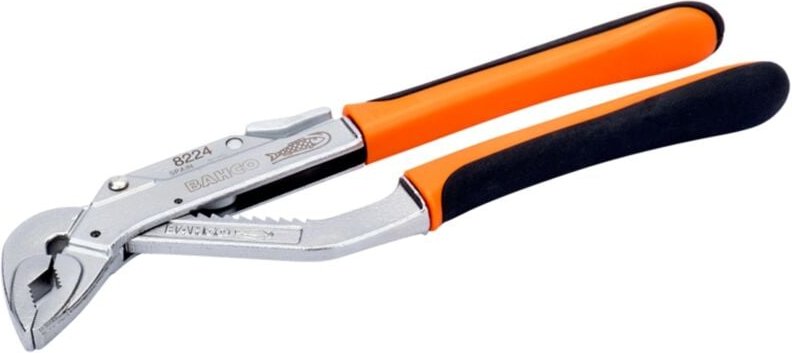 Bahco - ergo Wasserpumpenzangen mit Gleitgelenk, Zwei-Komponenten-Griff und Chrom-Finish 250 mm