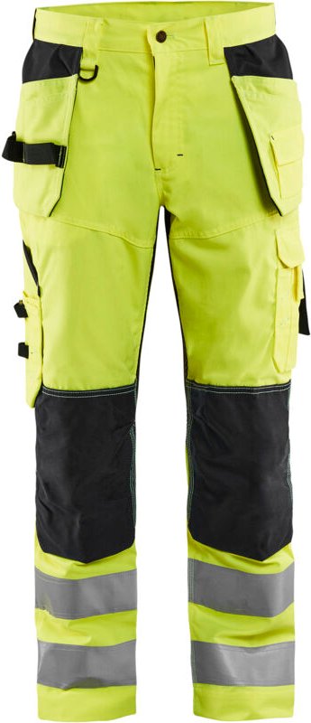 Atmungsaktive Hochsichtbarkeits-Arbeitshose Stretch 1565 - Neon Gelb/Schwarz 3XL - FR(54) - SE(C60) - Normen