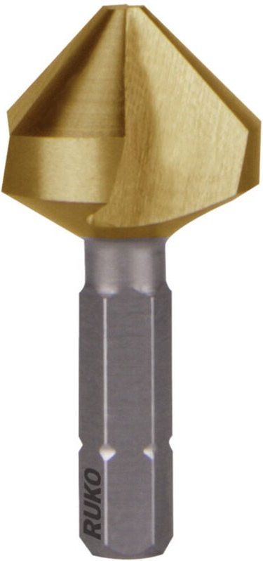 RUKO Kegel- und Entgratsenker-Bit 90° HSS-TiN "Kurz" Senkdurchmesser Ø2: 10,4 mm