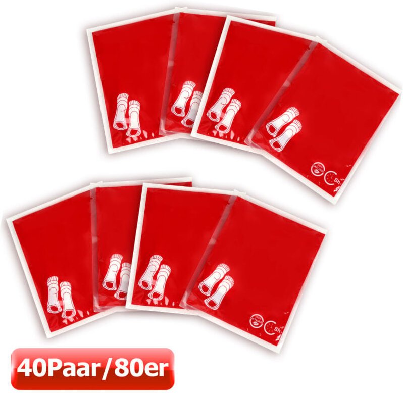 SWANEW 40 Paar Fußwärmer Thermopads Zehenwärmer Sohlenwärmer Einlagen Beheizbare Fuß