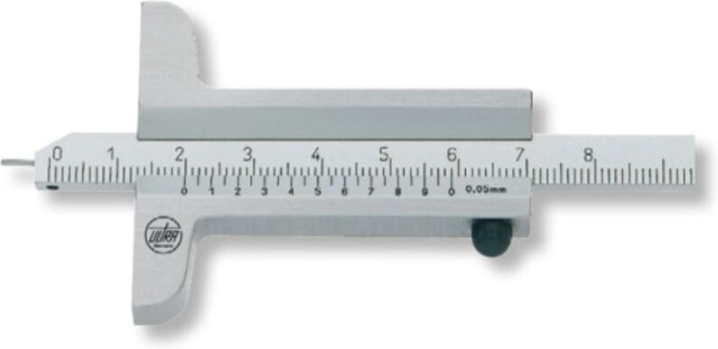 Ultra Präzision - Tiefenmessschieber active 50 mm 80 mm Stahlstift gehärtet