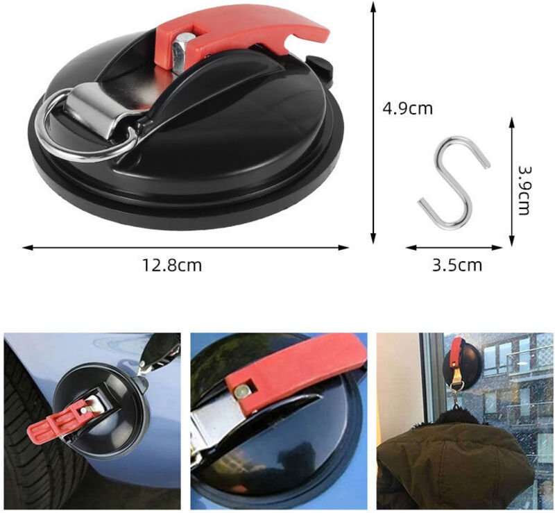2X Saugnapf für Camping und Haushalt - Extra Starke Saugnäpfe und Saugknöpfe mit 8 S-Haken - Camping Zubehör - Perfekt f...