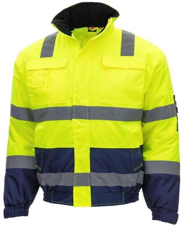 Pilotenjacke 7143 Motion Tex Viz neongelb / marineblau Gr. 4XL