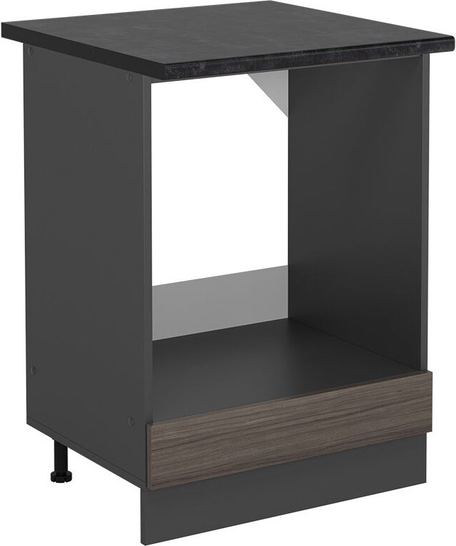 Herdumbauschrank R-Line, Edelgrau, 60 cm , AP Anthrazit, Vicco