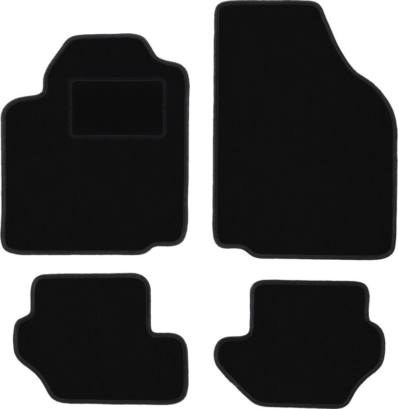 Schwarze Veloursmatten für: Ford Fiesta MK5 Fließheck (1999-2002)