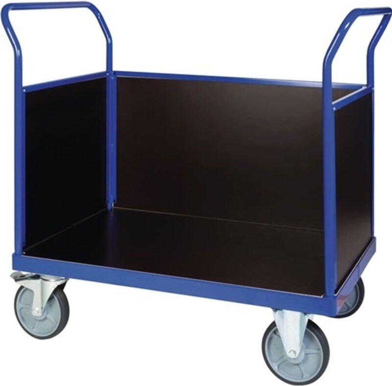 Protaurus Plattformwagen F600 mit 3 Holz- Wänden ohne Bordkante 1000x700mm