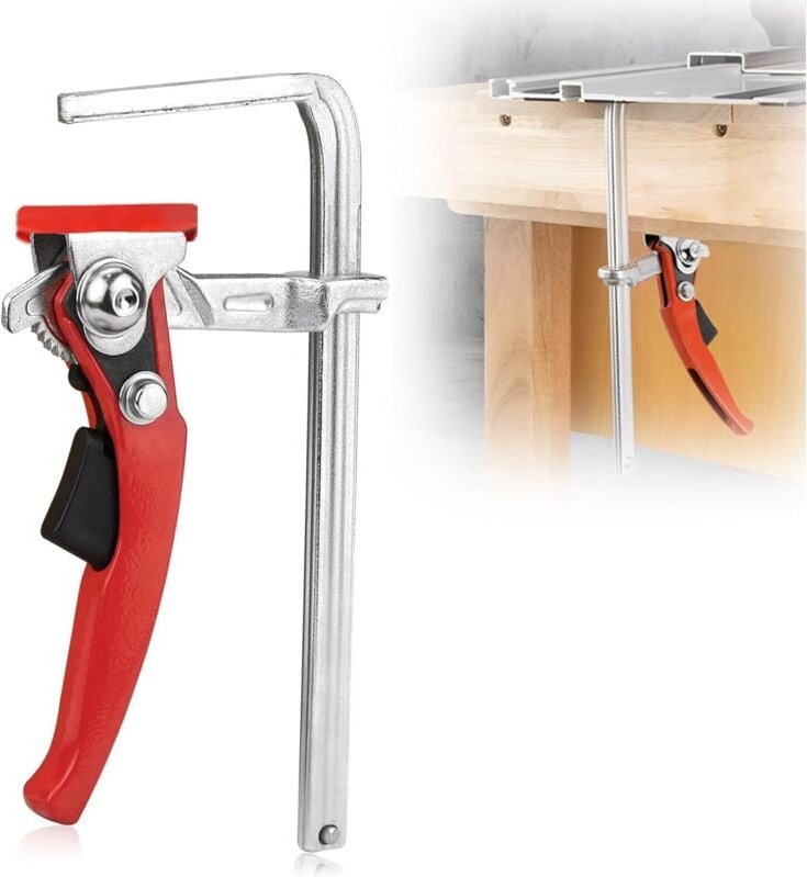 Zwingen, Führungsschiene 160 x 60 mm: Führungsschiene, Tischzwinge aus Stahl zum Schleifen, Schnittkapazität 160 mm und ...