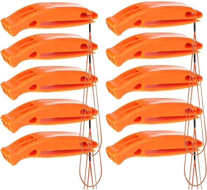 KZQ Schiedsrichterpfeife, Überlebenspfeife, Kinderpfeife, Doppelrohr-Metallpfeife mit hoher Dezibelzahl, Schlüsselanhäng...