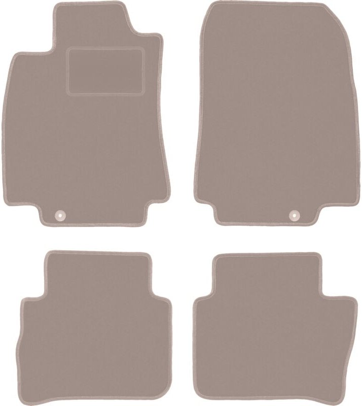 Beige Veloursmatten für: Nissan Tiida C11 Schrägheck, Limousine (2004-2012)