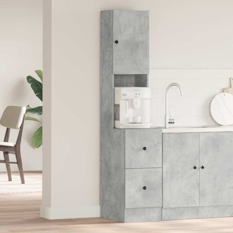 Küchenschrank mit Regal Grau 35 x 50 x 180 cm Holzwerkstoff vidaXL