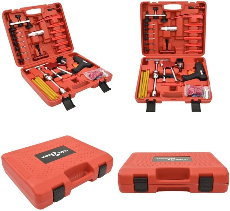 42-tlg. Ausbeulwerkzeug-Set mit Aufbewahrungsbox - Autolackreparatur - Delle Entfernen - Ausbeul Set - Werkzeug Für Auto...