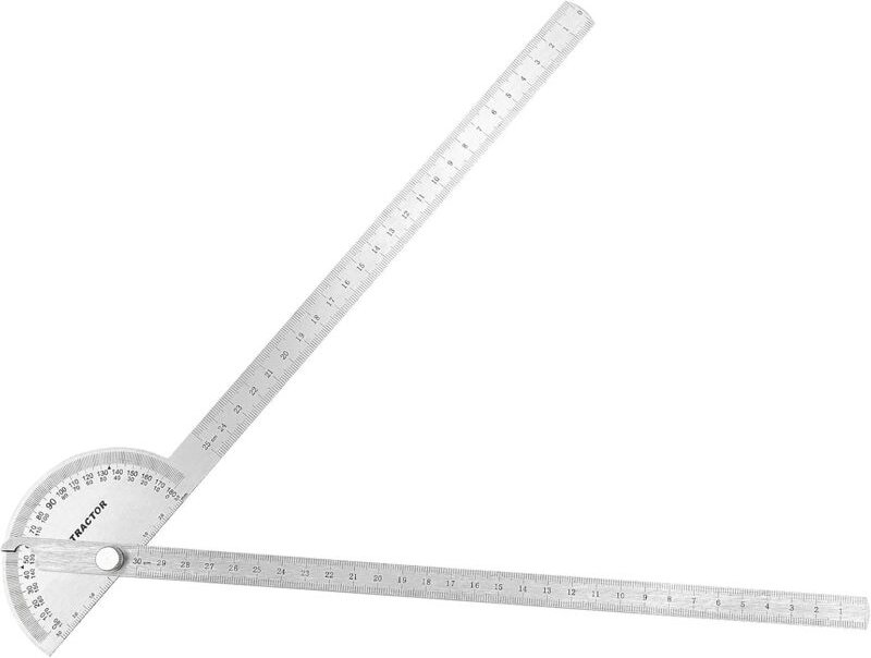 0-180 Grad Winkelmesser mit rundem Kopf, multifunktionaler Winkelmesser aus Edelstahl, Winkelmesser mit rundem Kopf, Ing...