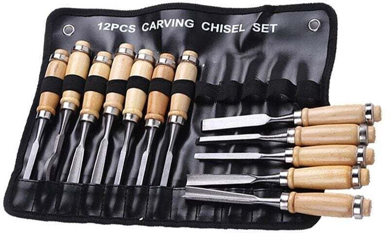 Professionelles Meißel-Set für die Holzbearbeitung, Holzbearbeitungswerkzeug, Schreiner-Kratz-Handmeißel-Werkzeug mit Ho...