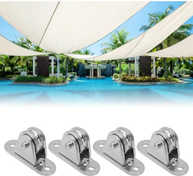 Stück Edelstahl Kleiner Flaschenzug Stummschaltung Zylindrische wandfeste Riemenscheibe für DIY-Ausrüstung Schiebetür-Sc...