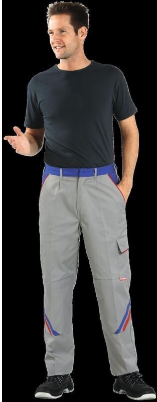 Planam Highline Bundhose zink/kornblumenblau/rot 54