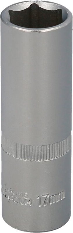 1/2' langer Sechskant-Steckschlüssel 17 mm. 6-seitiges Profil