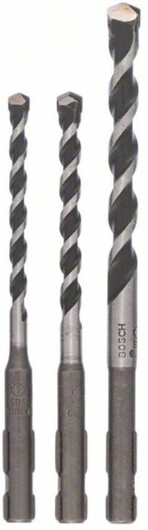Accessories 2609256918 Hartmetall Mehrzweckbohrer-Set 3teilig 5 mm, 6 mm, 8 mm SDS-Quick 1 s - Bosch