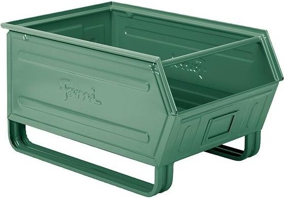 Stahlbehälter mm B=450 T=700 H=390 Gr.5 Grün Ral6011