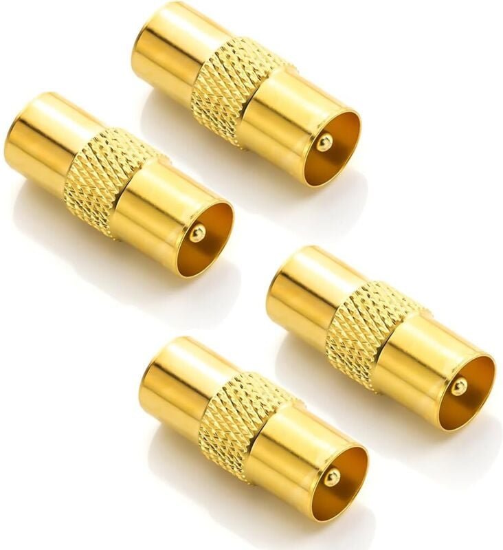 Bluedeer - 2 Stück F-Typ TV-Antennen-Koaxialkoppler, F-Typ Schraubverbinder Buchse auf HF-Koaxialantennenadapter (F-Typ ...