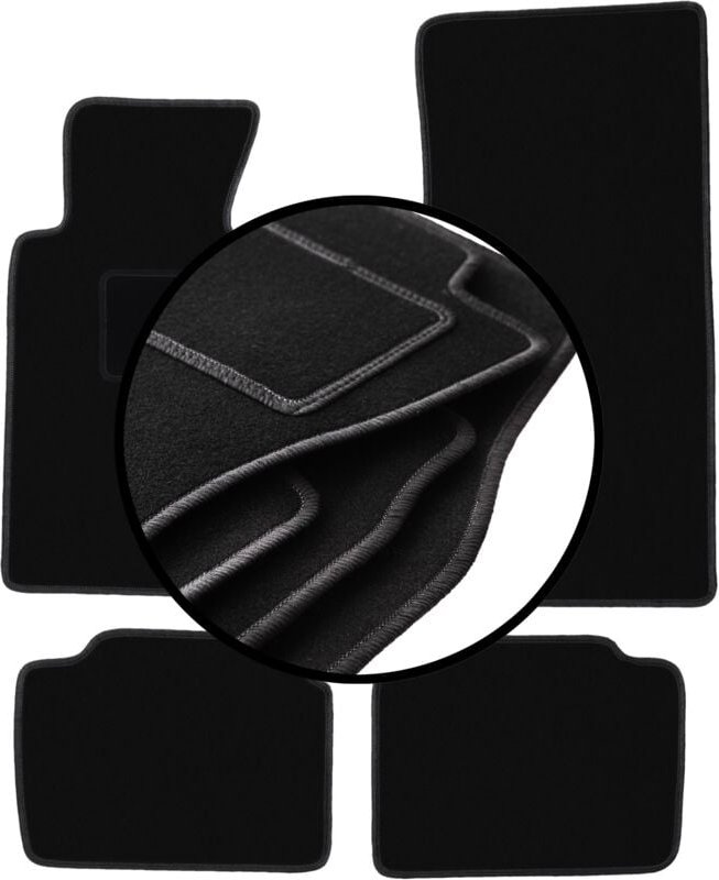 Komplettset Veloursmatten für: BMW 5 E34 Limousine, Kombi, Touring (1988-1994)