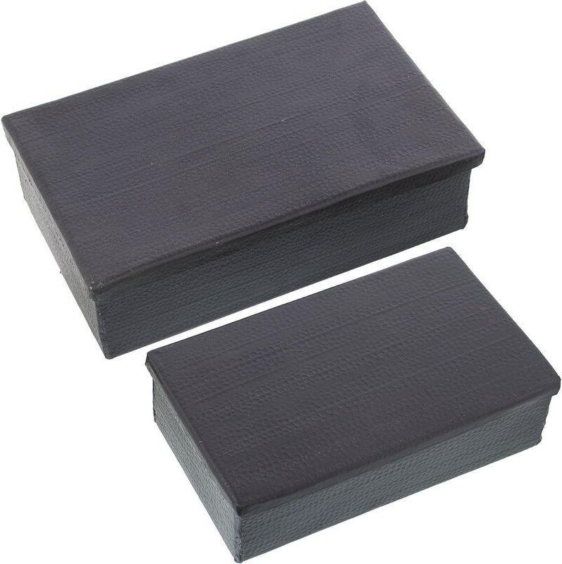 Fijalo - Setzen Sie 2 schwarz geschnitzte Aluminiumboxen 23x14x7+28x18x8cmpour alle Stile, um dem Haus eine Note zu verl...