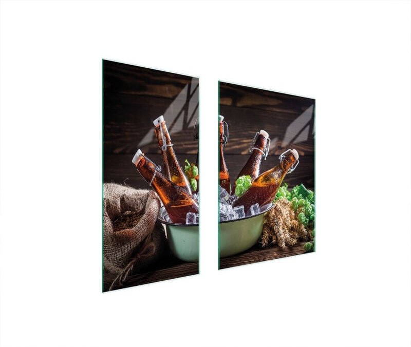 Glasschutzplatte 75x52 Flaschen