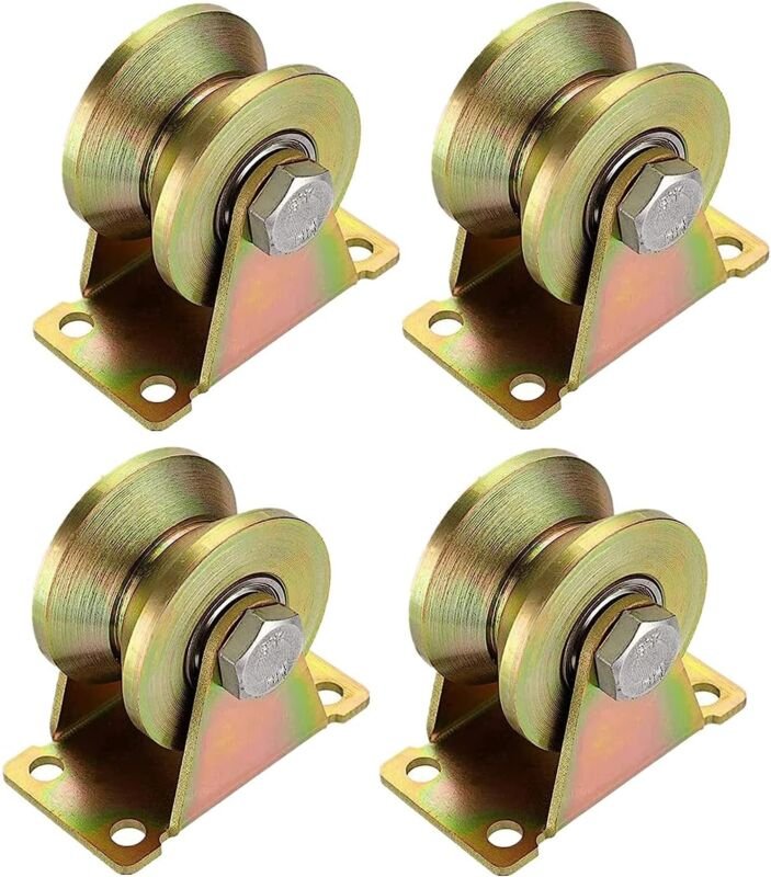 20 Stück Heberolle, V-Nut-Rad, Einzelrolle zum Heben von Einscherungen, Schienenrolle, Schiebetor, Tragkraft 200 kg, Ril...