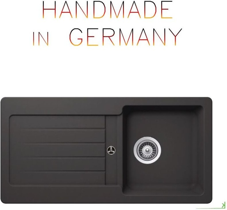 Keenberk - Granitspüle Victory s-vel 860.40 - gray, ab 45er Unterschrank, 860 x 435 mm