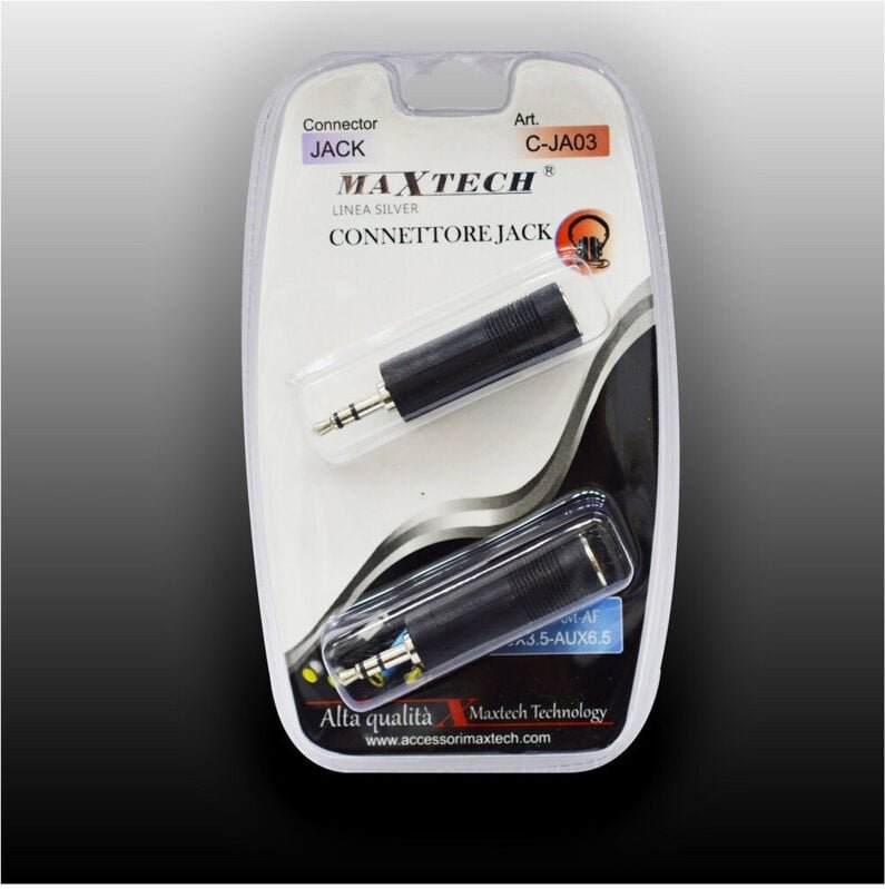 Maxtech - Trade Shop - Stereo-Adapterstecker 3,5 mm Stecker - 6,5 mm Buchse C-JAC03 -