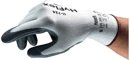 Schnittschutzhandschuhe HyFlex® 11-724 Gr.9 weiß/grau EN 388 PSA II 12 PA