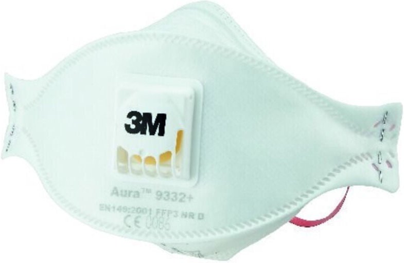 3M - Atemschutzmaske 9332+ Aura FP3NRD m.Ventil b.30xAGW-Wert EN149:2001+A1:2009 10 Stk