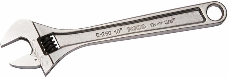 Verstellbarer Rändelschlüssel 12' verchromt 5-300c-1 Irimo