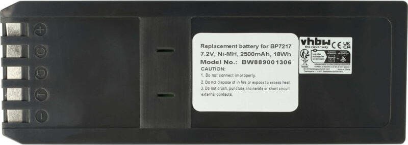 Vhbw - Akku kompatibel mit Fluke DSP100, DSP2000 Messgerät (2500mAh, 7,2V, NiMH)