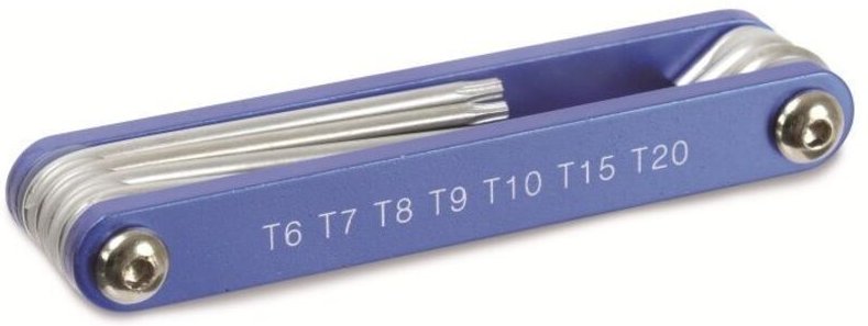 Klappschlüssel T-Profil (für Torx) T6 - T20 7-tlg.